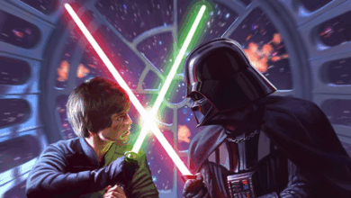Star Wars lightsaber battle iconic scene