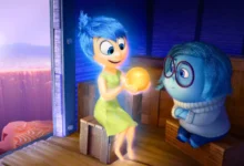 Joy and Sadness from Inside Out animated film