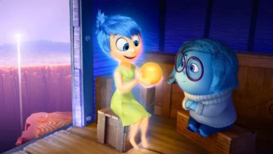 Joy and Sadness from Inside Out animated film