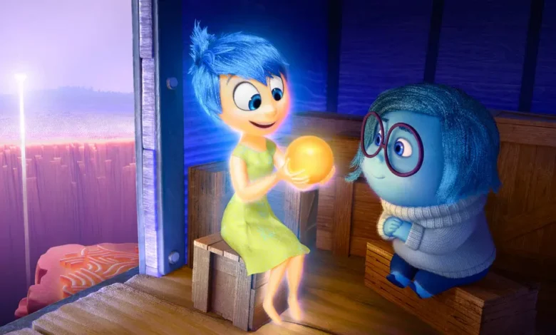 Joy and Sadness from Inside Out animated film
