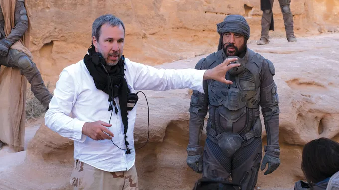Denis Villeneuve directing a sci-fi movie scene