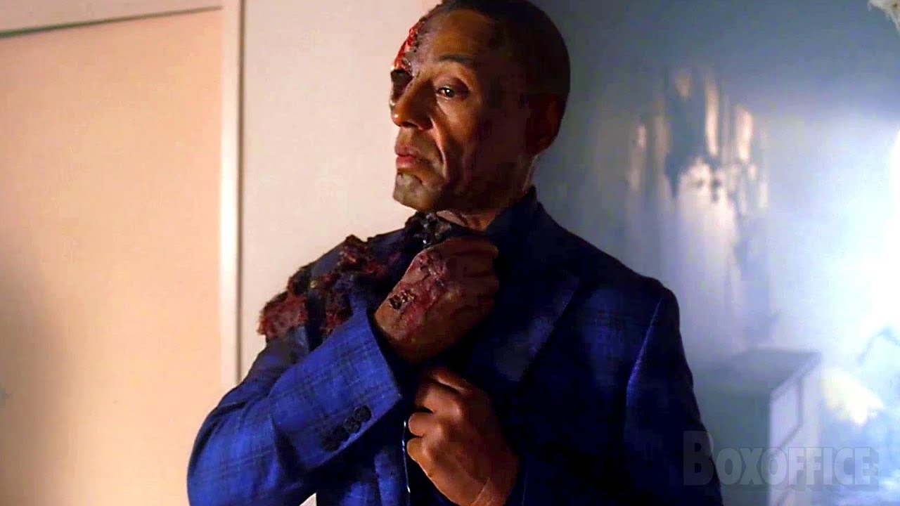 Gus Fring after explosion scene in Breaking Bad