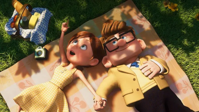 Up movie Carl and Ellie love story scene