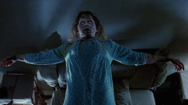 Regan possessed scene from The Exorcist classic horror film